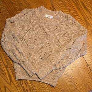 LOFT Women's Beige Knit Sweater
